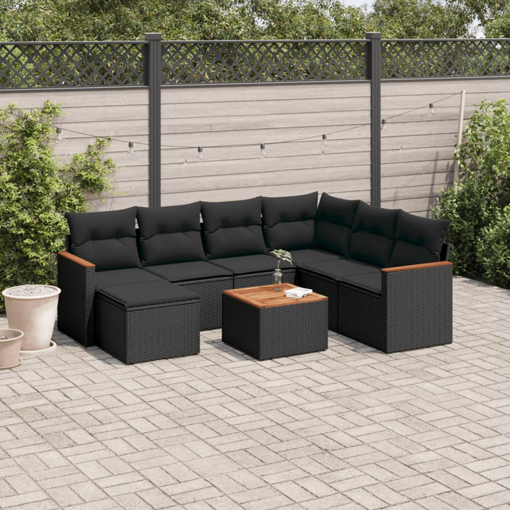 Set Canapele De Grădină Cu Perne, 7 Piese, , Poliratan