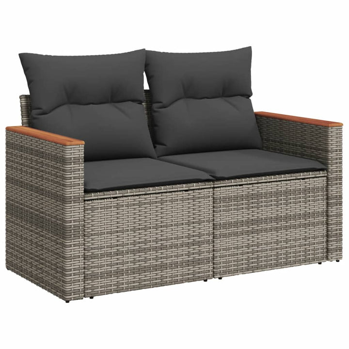 Set Canapele De Grădină Cu Perne, 8 Piese, , Poliratan