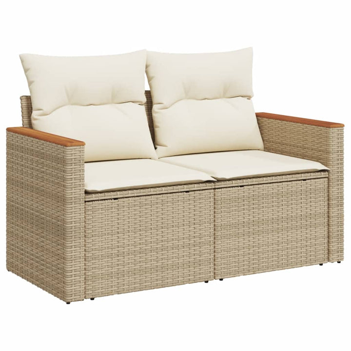 Set Canapele De Grădină Cu Perne, 10 Piese, , Poliratan