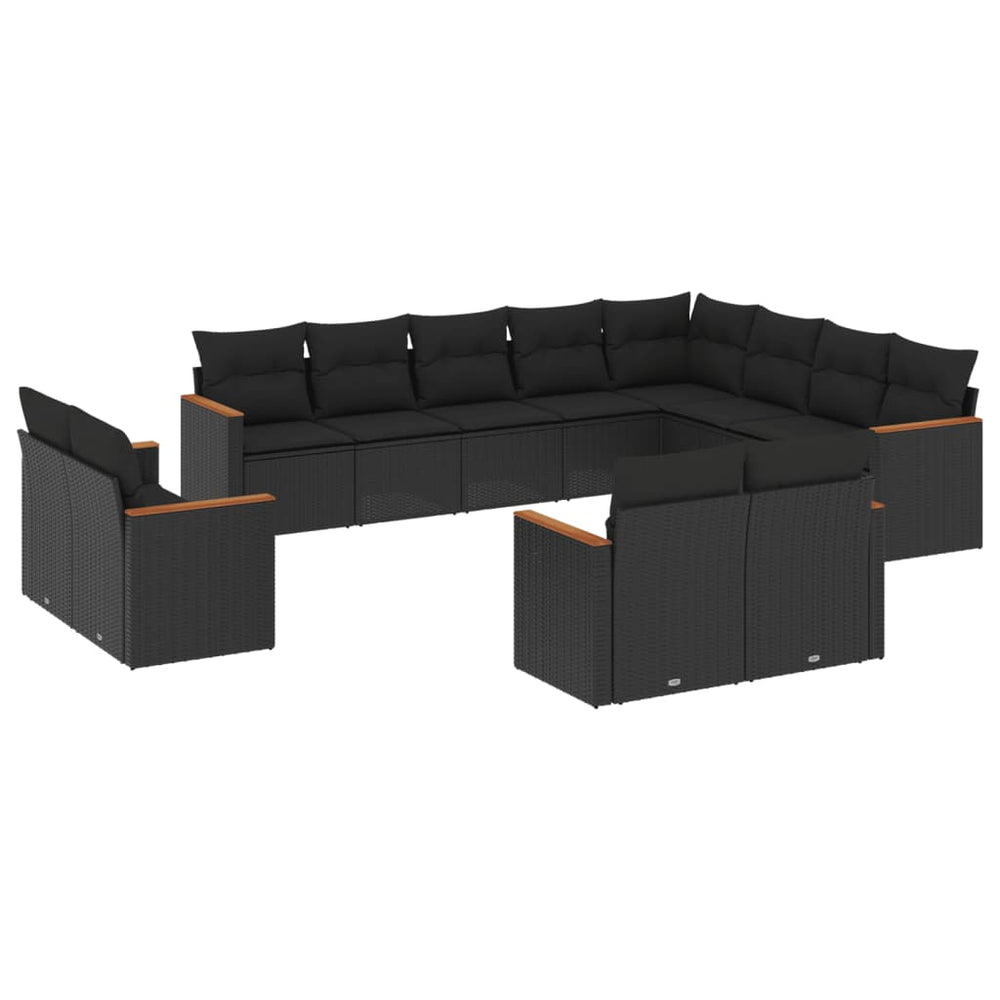 Set Canapele De Grădină, 12 Piese, Cu Perne, , Poliratan