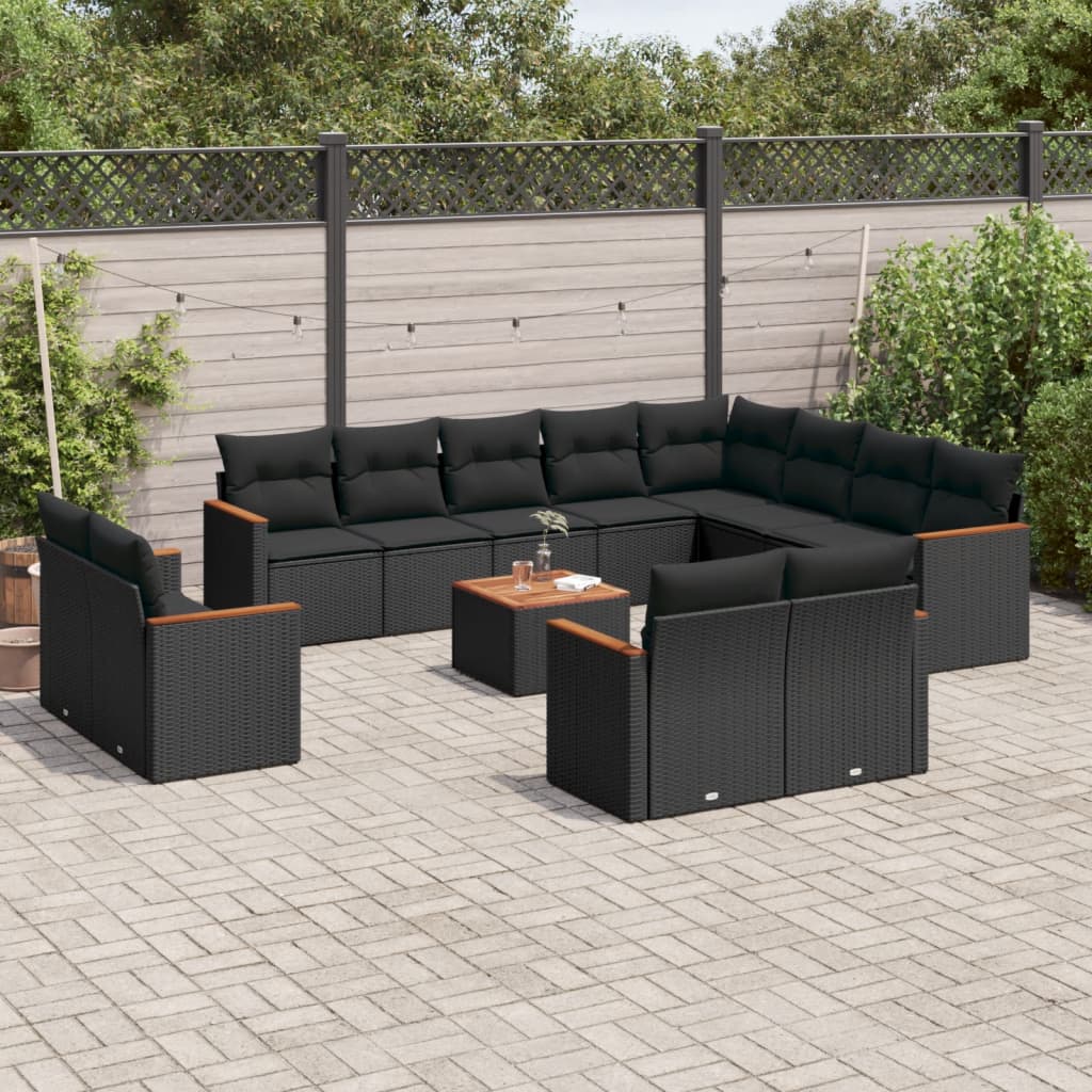 Set Canapele De Grădină, 12 Piese, Cu Perne, , Poliratan