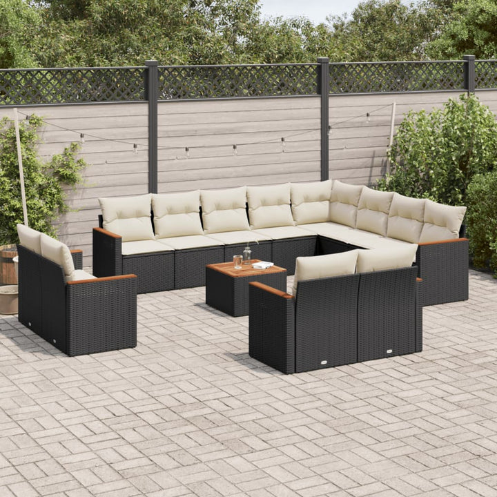Set Canapele De Grădină, 12 Piese, Cu Perne, , Poliratan