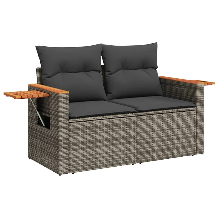 Set Canapea De Grădină Cu Perne, 5 Piese, , Poliratan