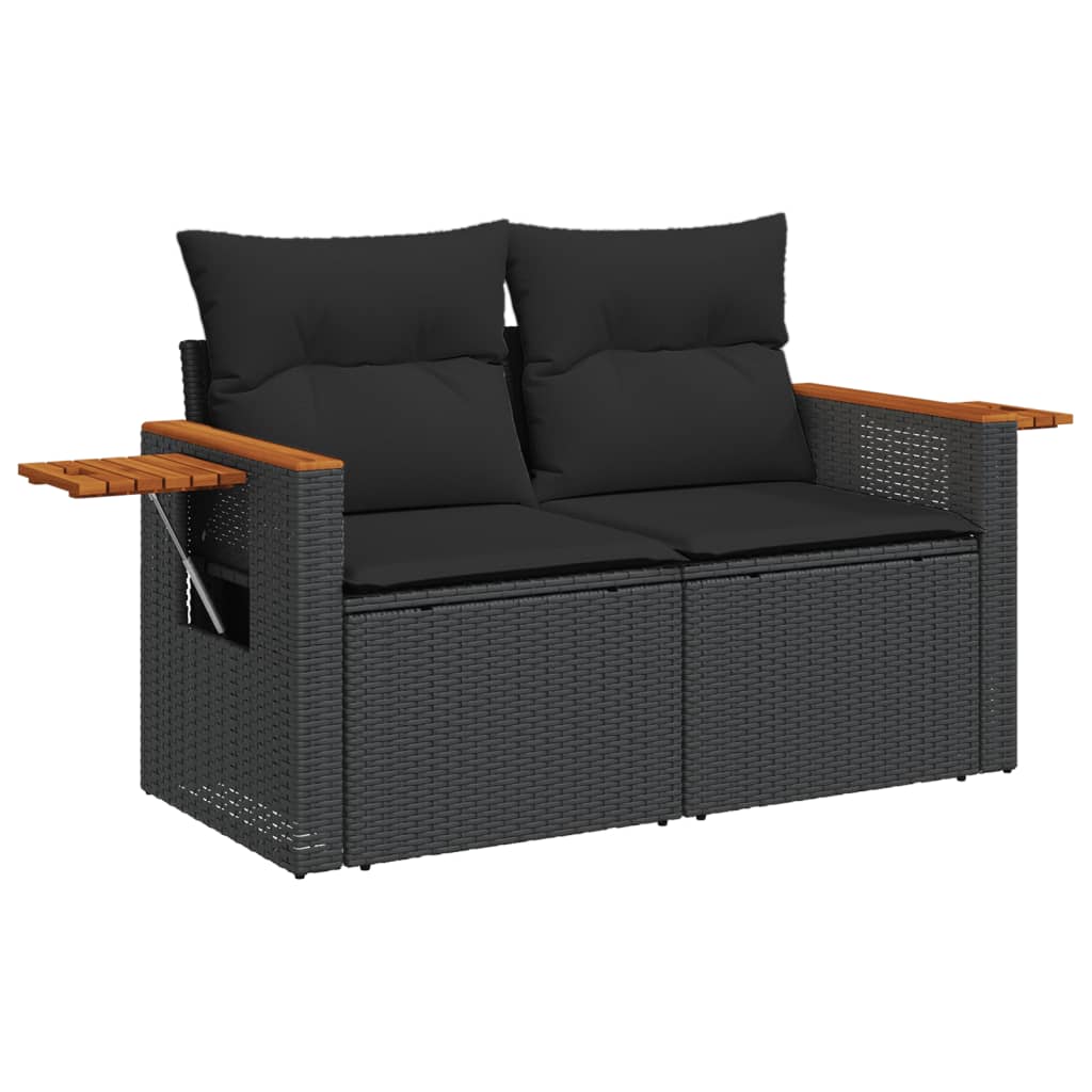 Set Canapele De Grădină Cu Perne, 7 Piese, , Poliratan