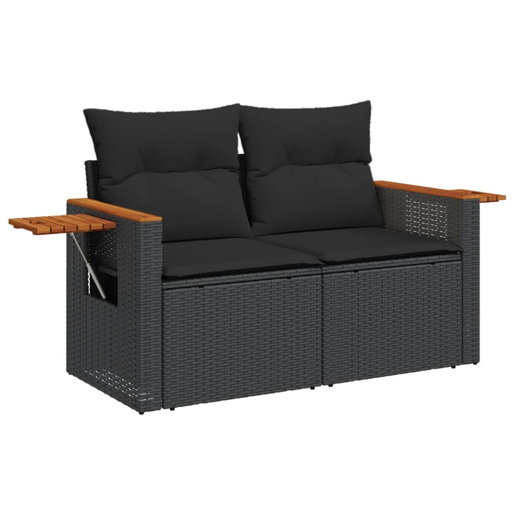 Set Canapele De Grădină Cu Perne, 10 Piese, , Poliratan