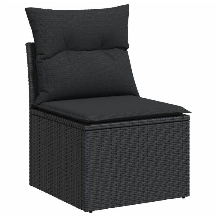 Set Canapele De Grădină Cu Perne, 11 Piese, , Poliratan