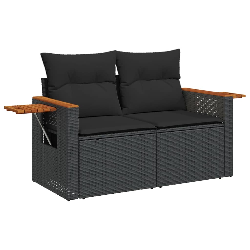 Set Canapele De Grădină Cu Perne, 11 Piese, , Poliratan