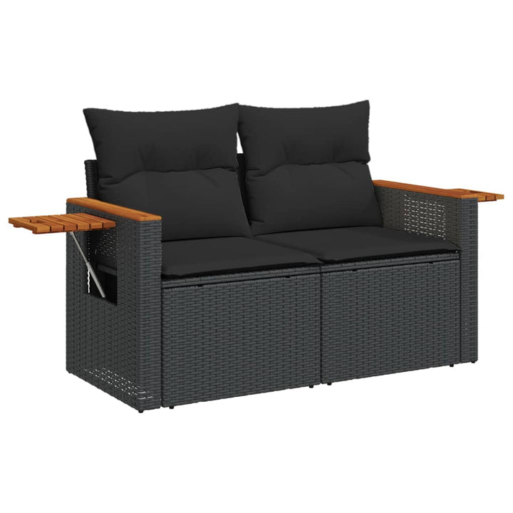 Set Canapele De Grădină Cu Perne, 11 Piese, , Poliratan