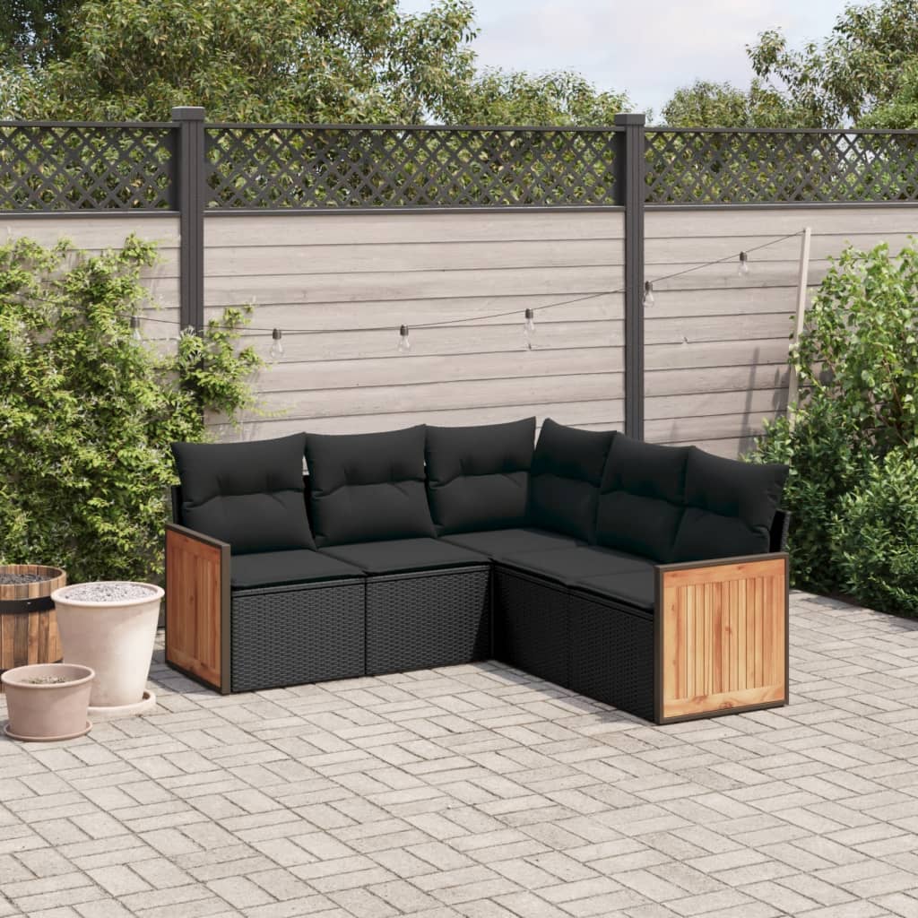 Set Mobilier De Grădină Cu Perne, 6 Piese, , Poliratan