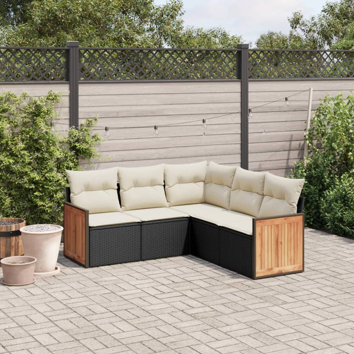 Set Mobilier De Grădină Cu Perne, 6 Piese, , Poliratan