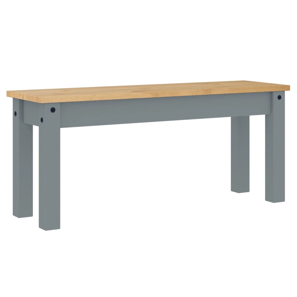 Banchetă De Bucătărie Panama, Gri, 105X30X45 Cm, Lemn Masiv Pin
