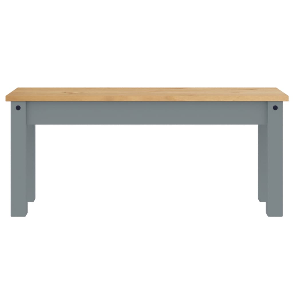 Banchetă De Bucătărie Panama, Gri, 105X30X45 Cm, Lemn Masiv Pin