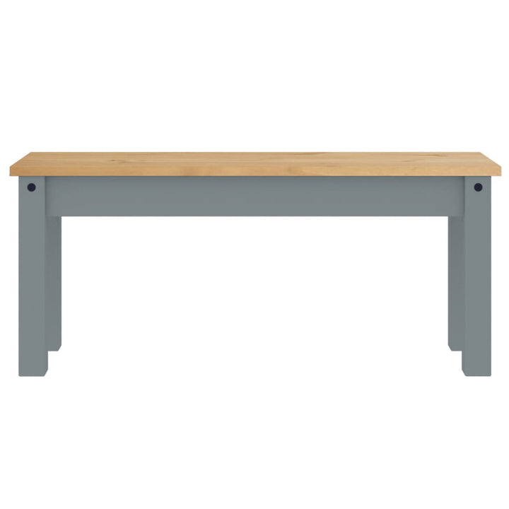 Banchetă De Bucătărie Panama, Gri, 105X30X45 Cm, Lemn Masiv Pin