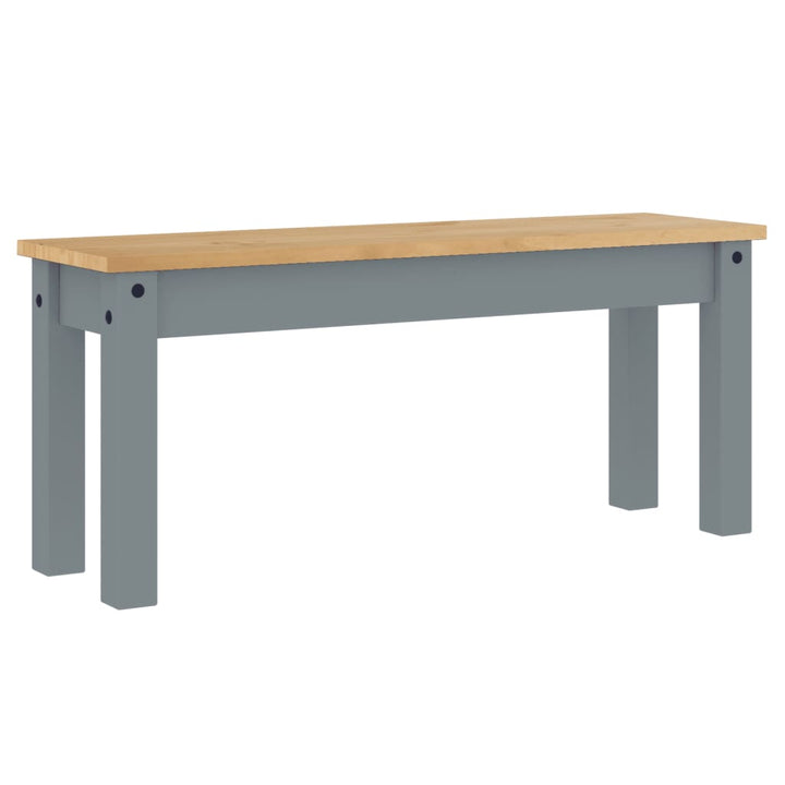 Banchetă De Bucătărie Panama, Gri, 105X30X45 Cm, Lemn Masiv Pin
