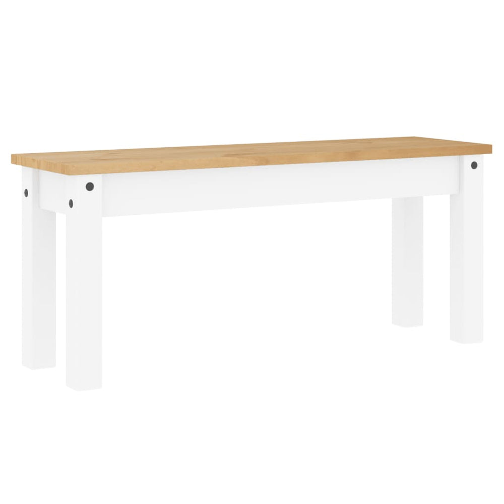 Banchetă De Bucătărie Panama, Alb, 105X30X45 Cm, Lemn Masiv Pin
