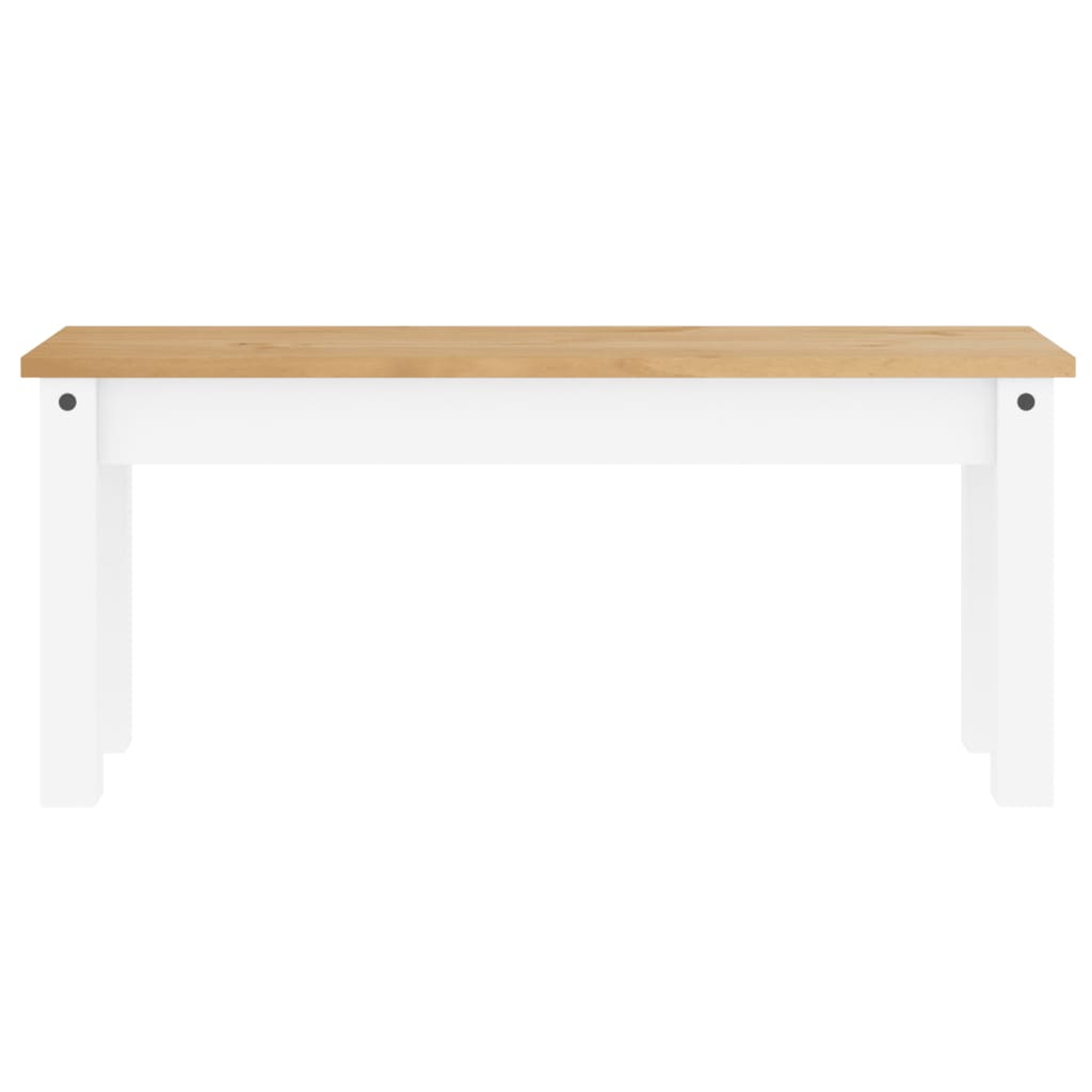 Banchetă De Bucătărie Panama, Alb, 105X30X45 Cm, Lemn Masiv Pin