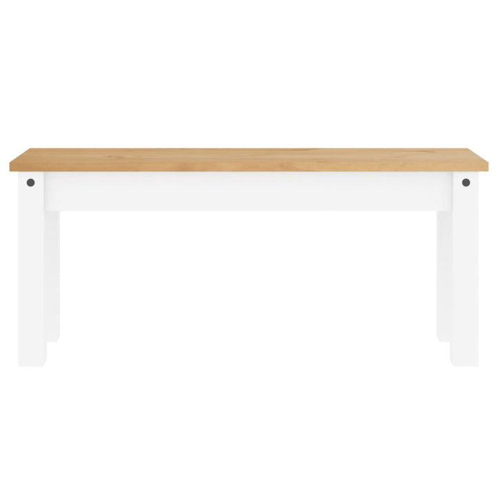 Banchetă De Bucătărie Panama, Alb, 105X30X45 Cm, Lemn Masiv Pin