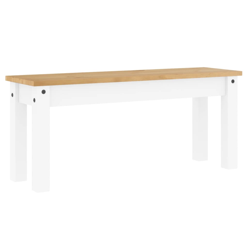 Banchetă De Bucătărie Panama, Alb, 105X30X45 Cm, Lemn Masiv Pin