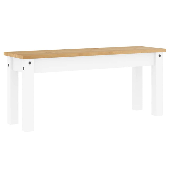 Banchetă De Bucătărie Panama, Alb, 105X30X45 Cm, Lemn Masiv Pin
