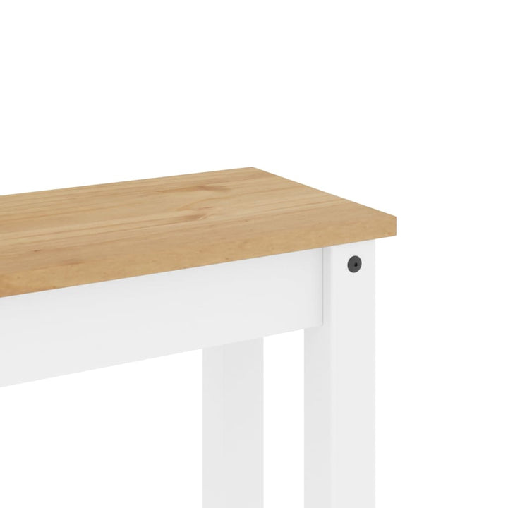 Banchetă De Bucătărie Panama, Alb, 105X30X45 Cm, Lemn Masiv Pin