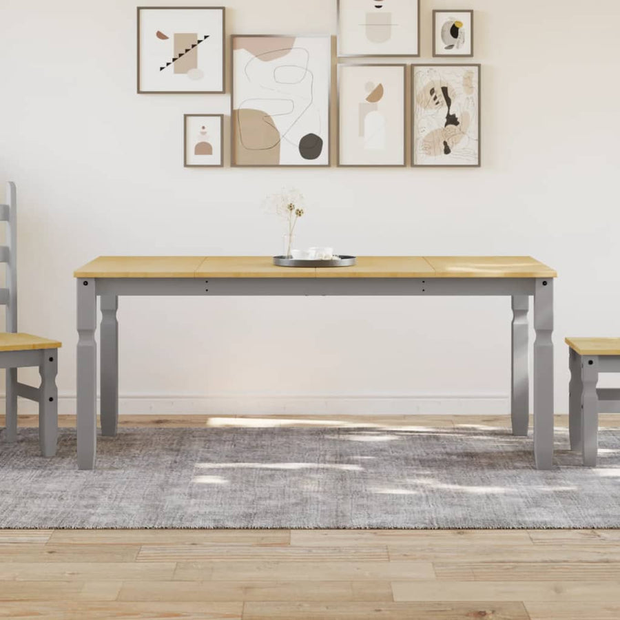 Masă De Sufragerie &quot;Corona&quot;, Gri 180X90X75 Cm Lemn Masiv De Pin