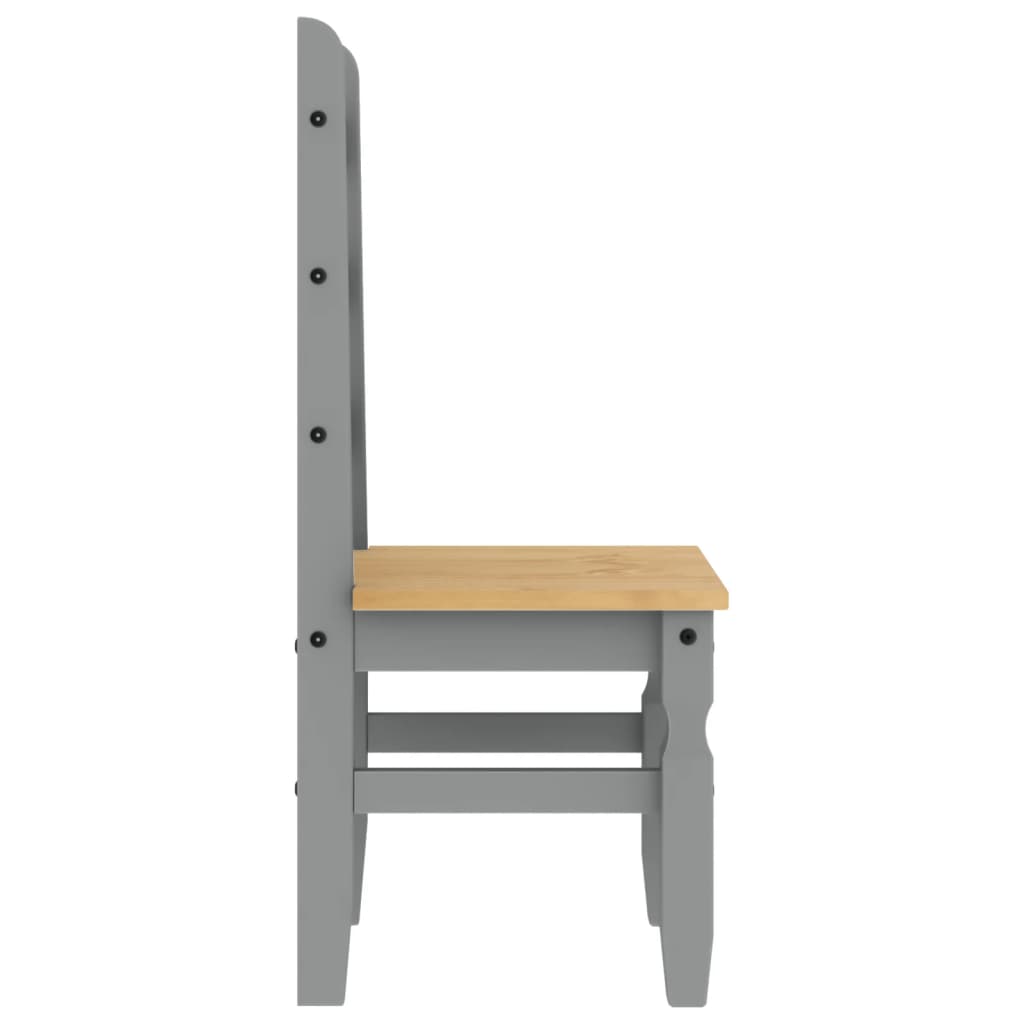 Scaune De Bucătărie Corona 2Buc. Gri 42X47X107Cm Lemn Masiv Pin