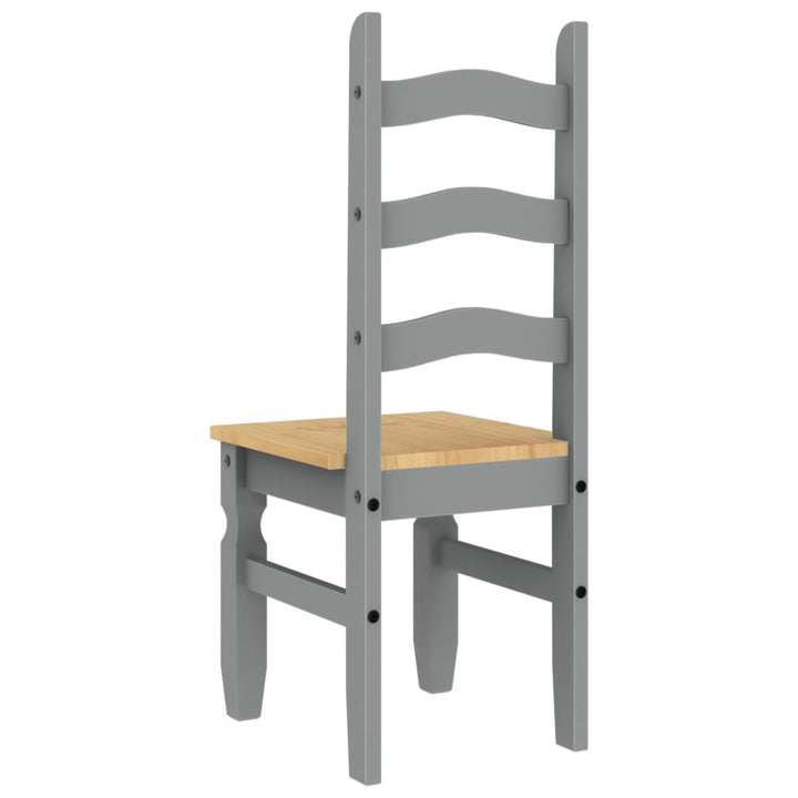 Scaune De Bucătărie Corona 2Buc. Gri 42X47X107Cm Lemn Masiv Pin