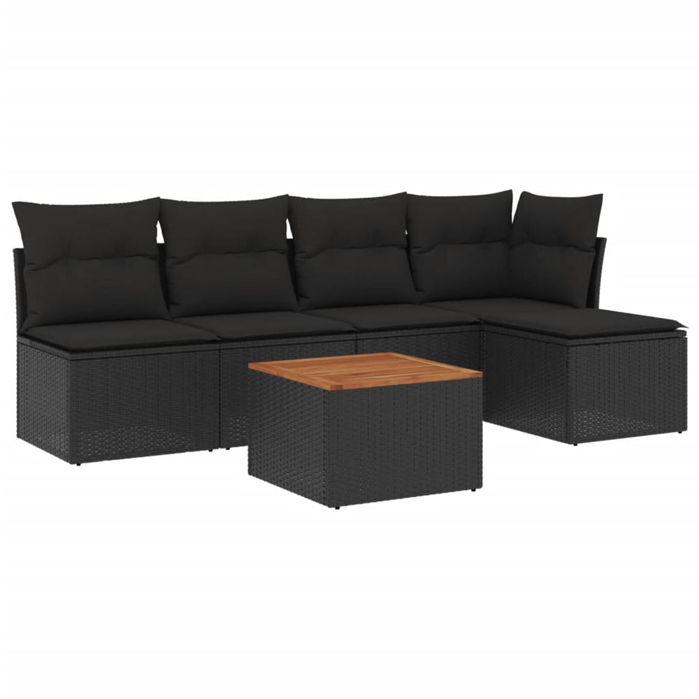 Set Mobilier De Grădină Cu Perne, 6 Piese, , Poliratan