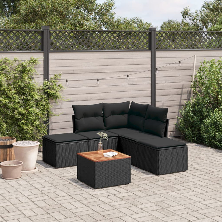 Set Mobilier De Grădină Cu Perne, 6 Piese, , Poliratan