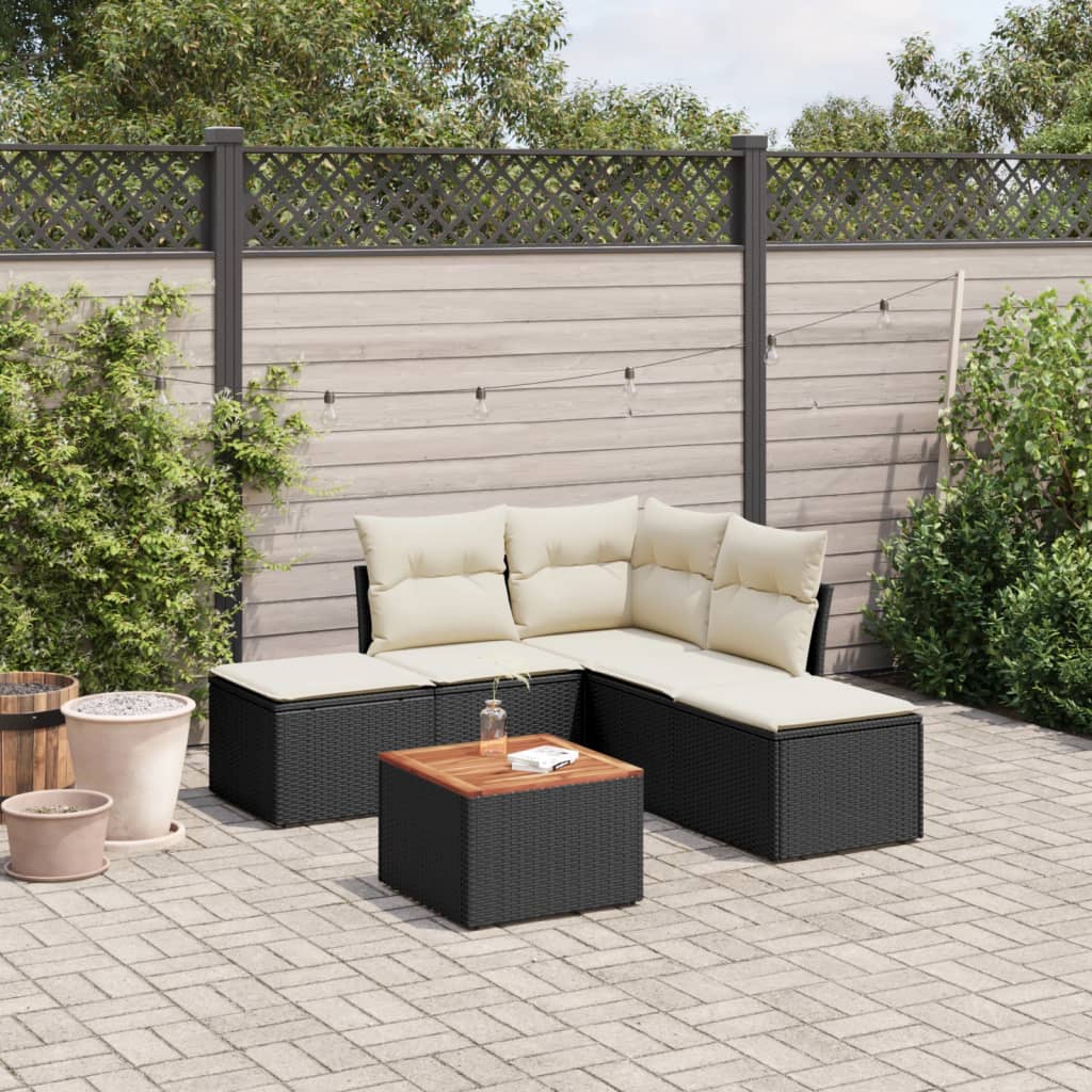 Set Mobilier De Grădină Cu Perne, 6 Piese, , Poliratan
