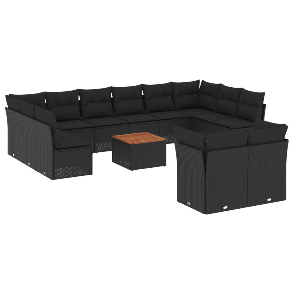 Set Mobilier De Grădină Cu Perne, 13 Piese, , Poliratan