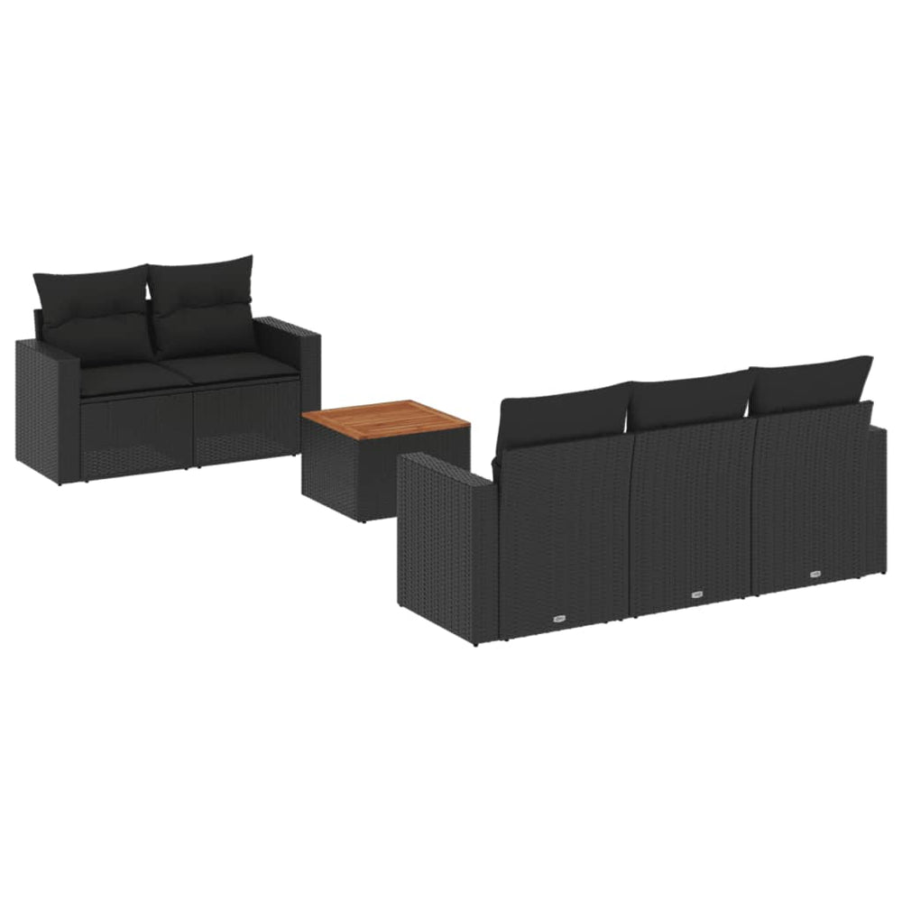 Set Mobilier De Grădină Cu Perne, 6 Piese, , Poliratan