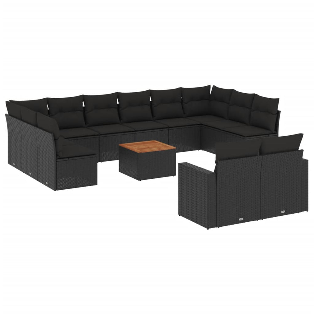Set Mobilier De Grădină Cu Perne, 13 Piese, , Poliratan