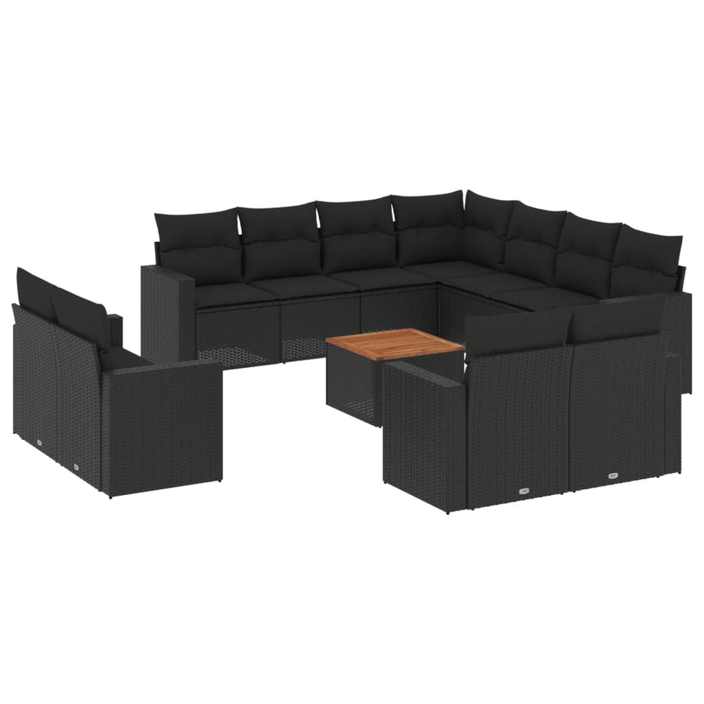 Set Canapele De Grădină, 12 Piese, Cu Perne, , Poliratan