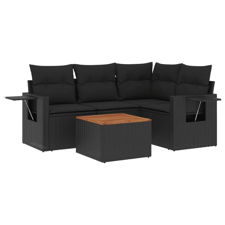 Set Mobilier De Grădină Cu Perne, 5 Piese, , Poliratan