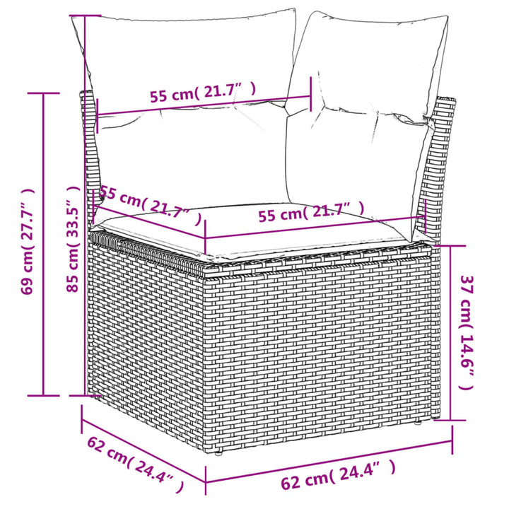 Set Mobilier De Grădină Cu Perne, 5 Piese, , Poliratan