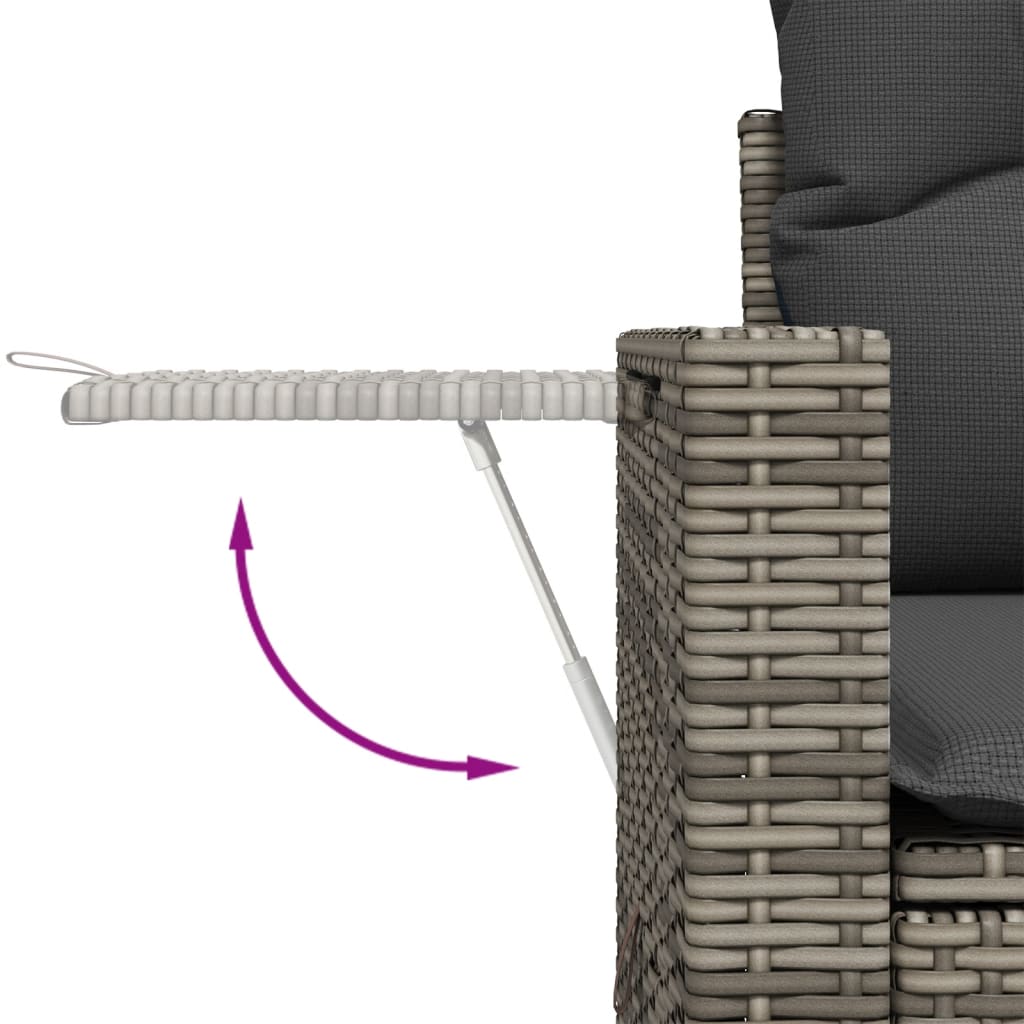 Set Canapele De Grădină Cu Perne, 8 Piese, , Poliratan