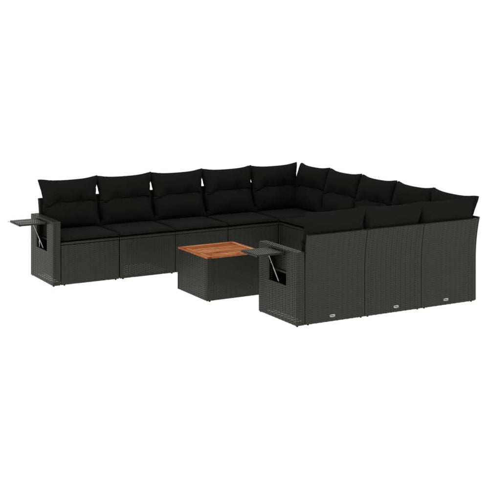 Set Canapele De Grădină, 12 Piese, Cu Perne, , Poliratan