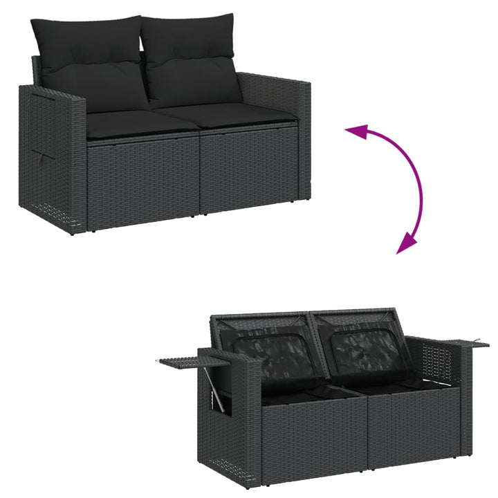 Set Canapele De Grădină, 12 Piese, Cu Perne, , Poliratan