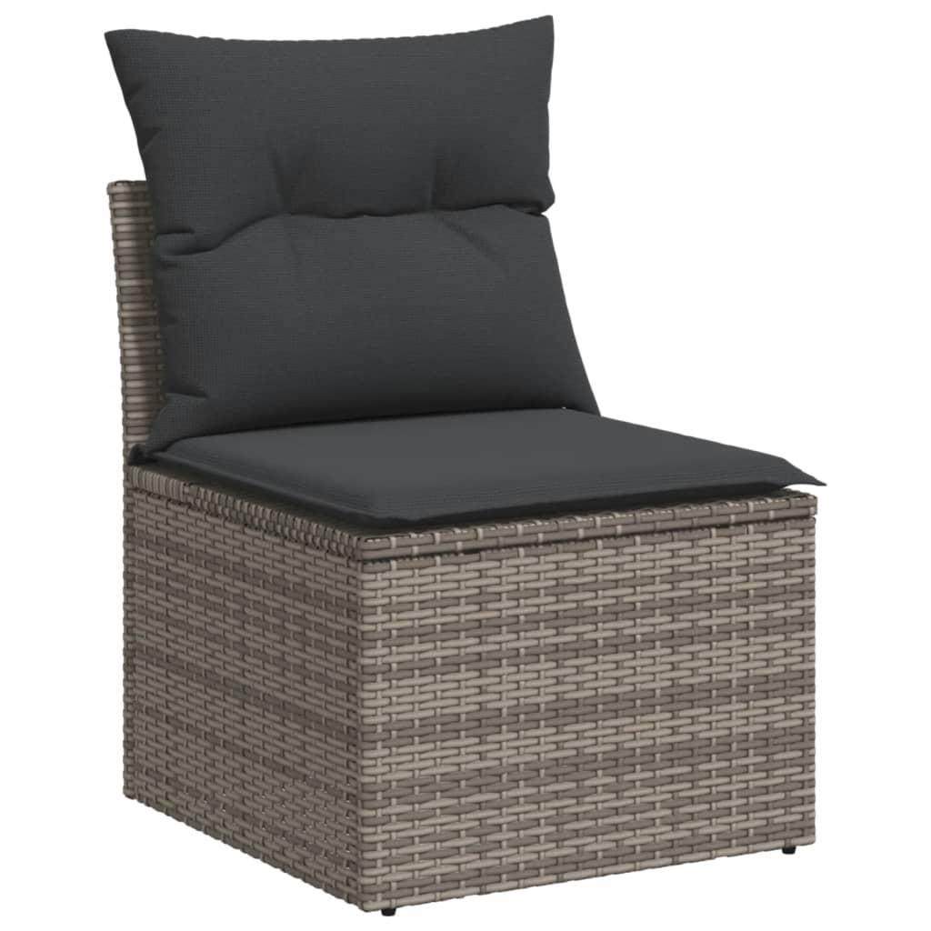 Set Canapea De Grădină Cu Perne, 5 Piese, , Poliratan
