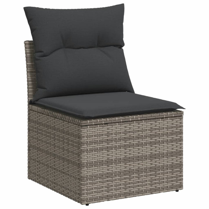 Set Canapea De Grădină Cu Perne, 5 Piese, , Poliratan