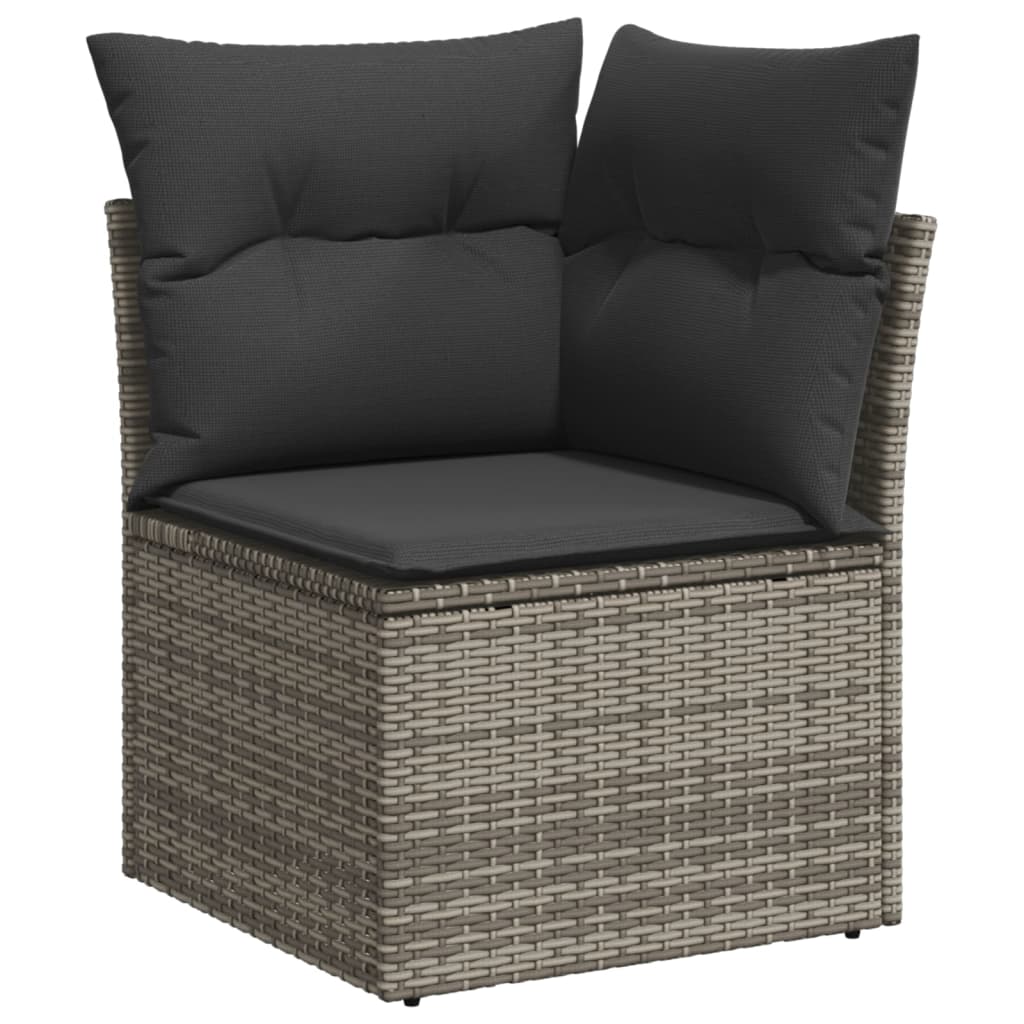 Set Canapele De Grădină Cu Perne, 11 Piese, , Poliratan