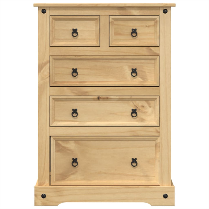 Dulap Cu Sertare „Corona”, 80X43X114 Cm, Lemn Masiv De Pin