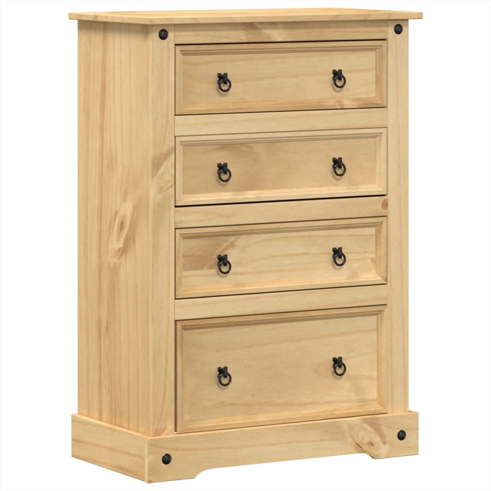 Dulap Cu Sertare „Corona”, 80X43X114 Cm, Lemn Masiv De Pin