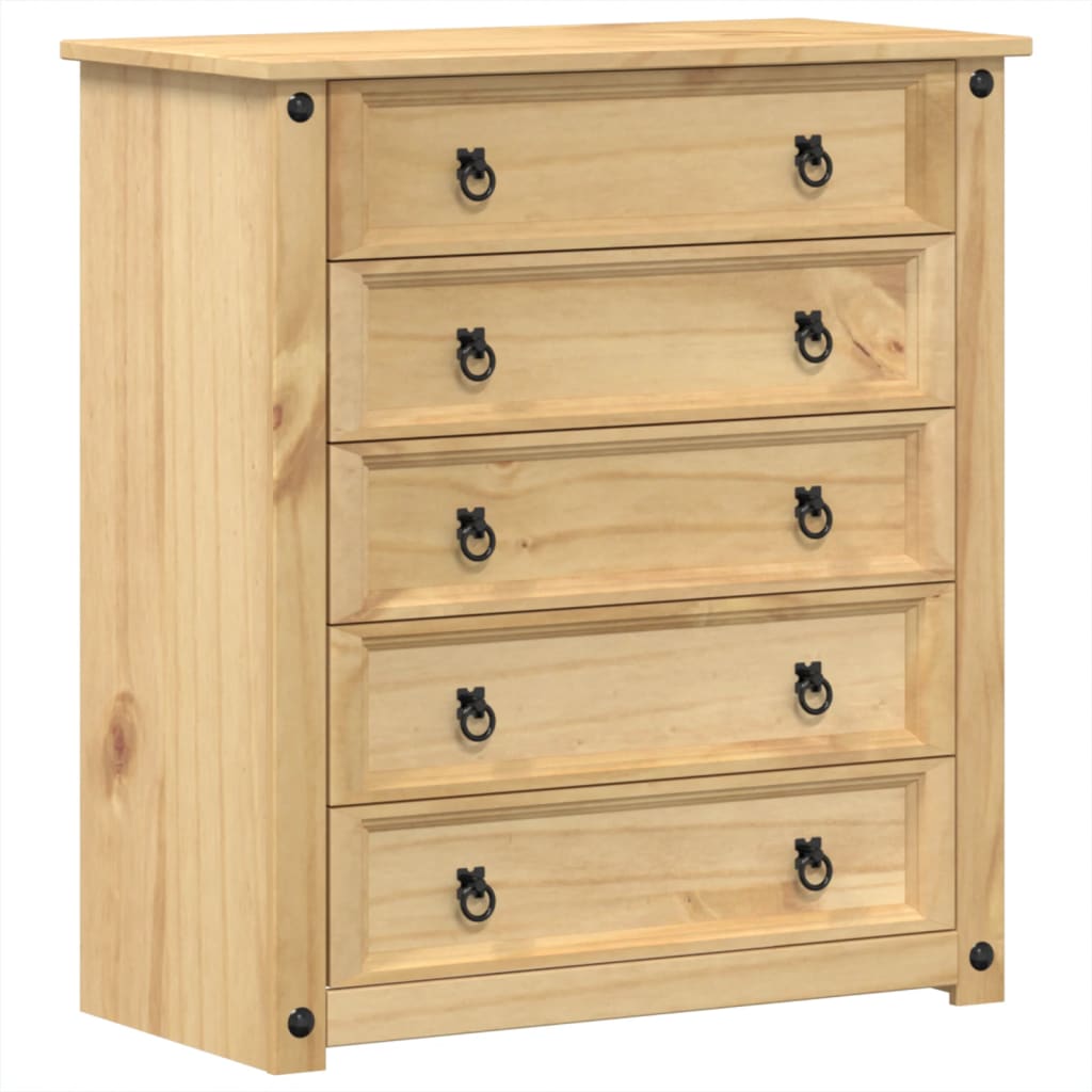 Dulap Cu Sertare „Corona”, 80X40X89 Cm, Lemn Masiv De Pin