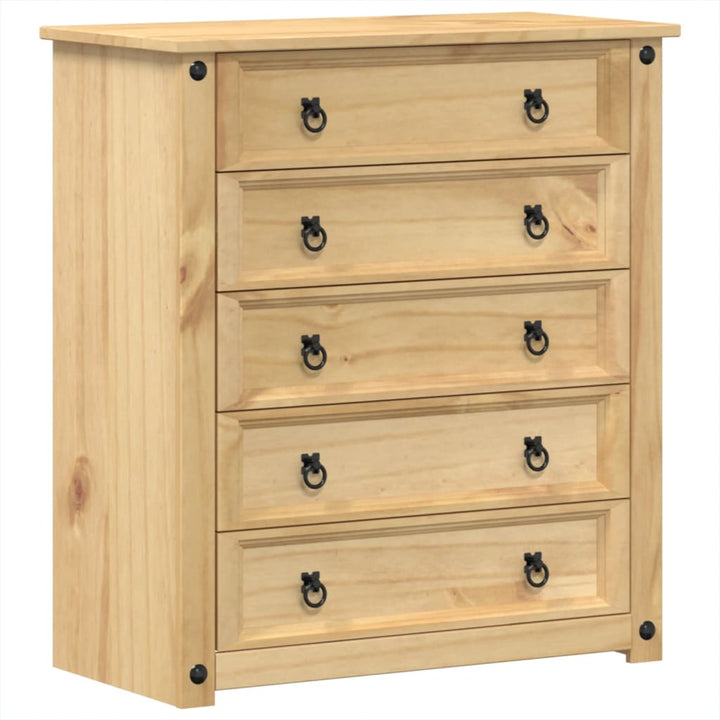 Dulap Cu Sertare „Corona”, 80X40X89 Cm, Lemn Masiv De Pin