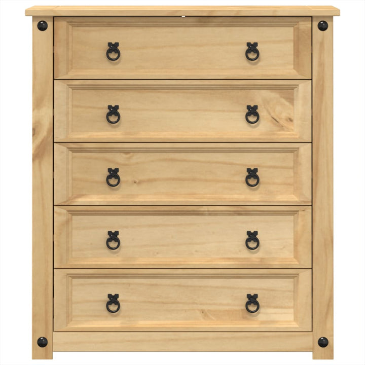 Dulap Cu Sertare „Corona”, 80X40X89 Cm, Lemn Masiv De Pin