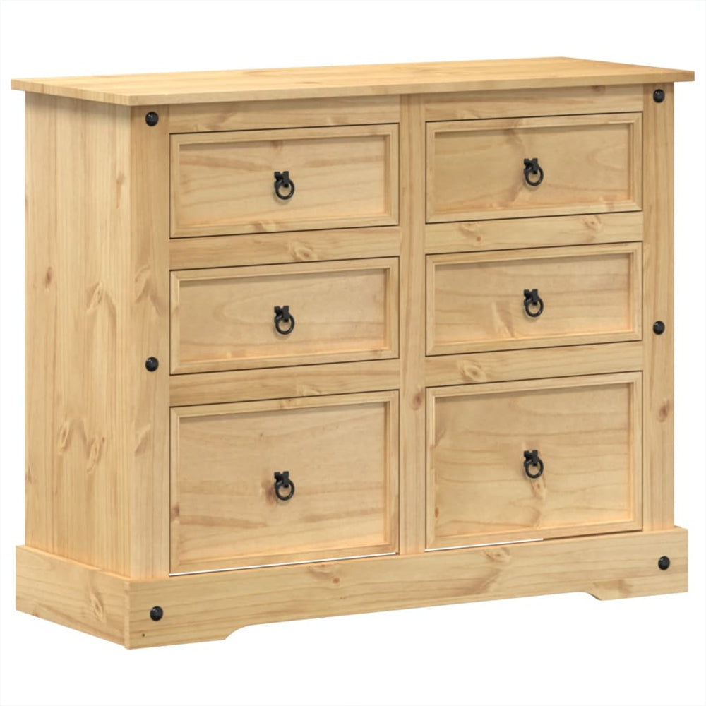 Dulap Cu Sertare „Corona”, 110X43X91 Cm, Lemn Masiv De Pin