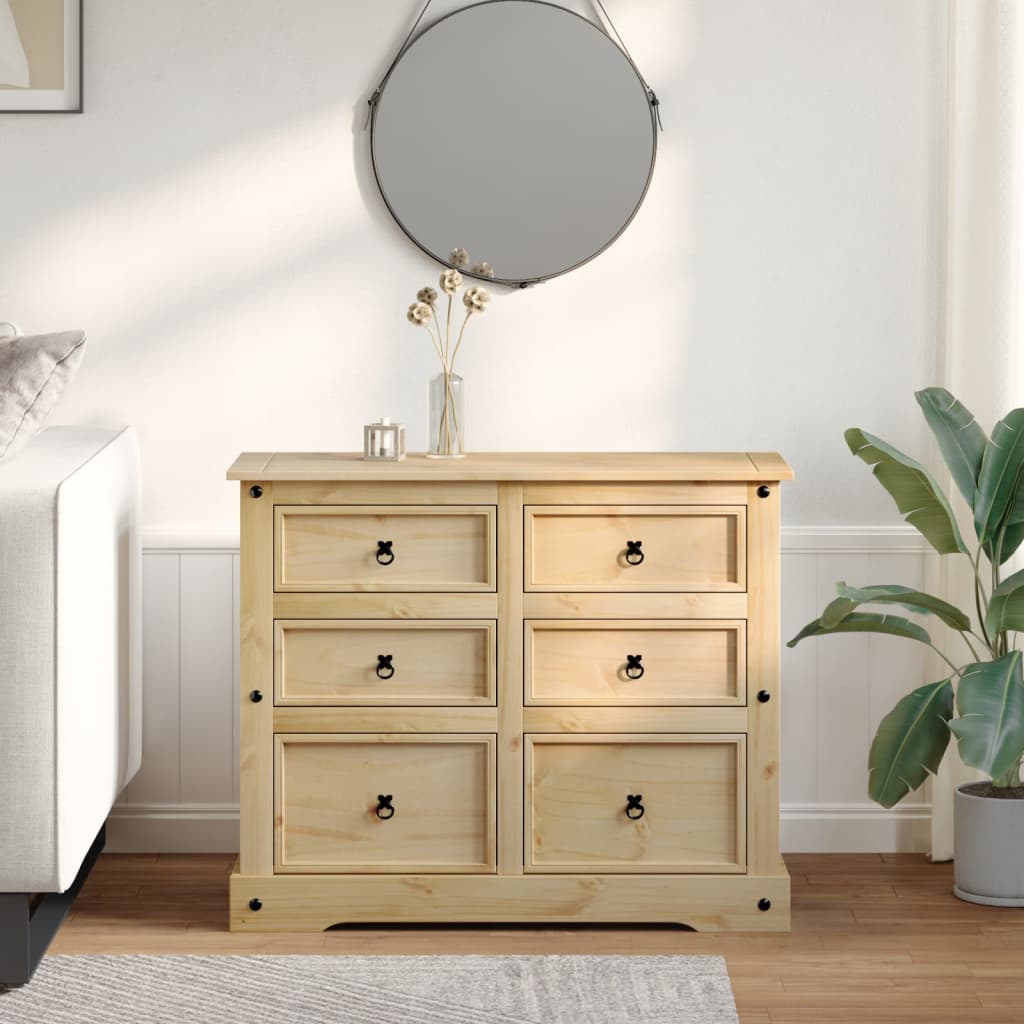 Dulap Cu Sertare „Corona”, 110X43X91 Cm, Lemn Masiv De Pin