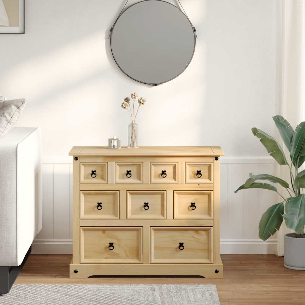 Dulap Cu Sertare „Corona”, 101X45X82 Cm, Lemn Masiv De Pin